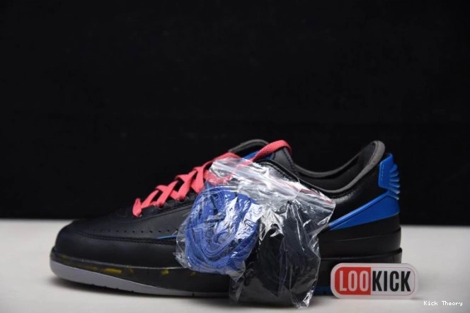 Kick Theory DJ4375-004 SP Jordan 2 Black Low Retro Blue Off-White 0807